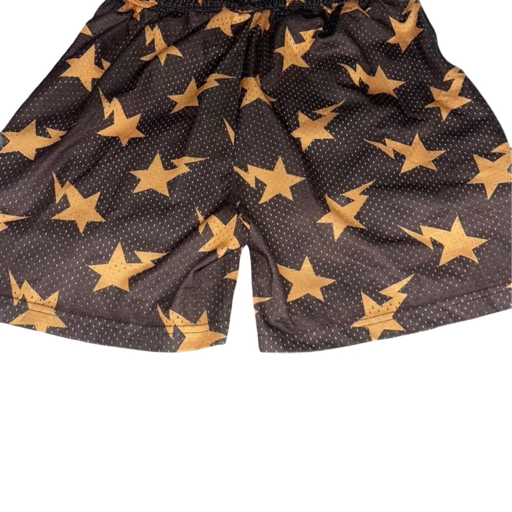 Eric Emanuel X Bape Miami Basic Short ‘Yellow/Bro… - image 2